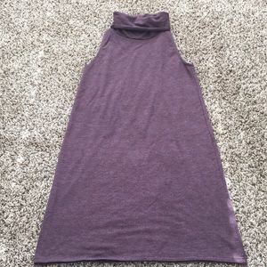Purple turtleneck dress